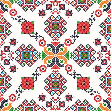 Ukrayna nakış vektörü pürüzsüz desen