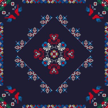 Ukrayna nakış vektörü pürüzsüz desen