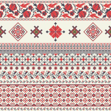 Ukrayna nakış vektörü pürüzsüz desen