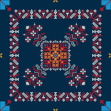 Ukrayna nakış vektörü pürüzsüz desen