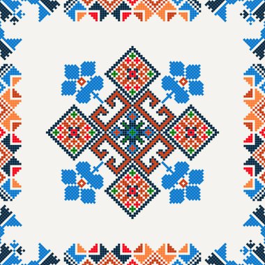 Ukrayna nakış vektörü pürüzsüz desen