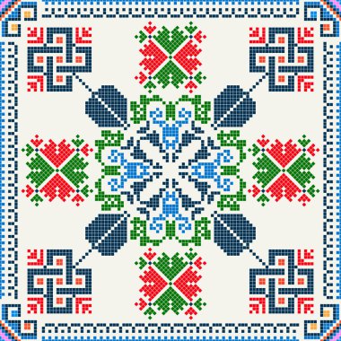 Ukrayna nakış vektörü pürüzsüz desen