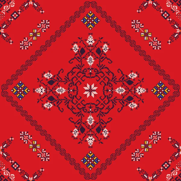 Ucraina Broderie Vector Model Fără Sudură — Vector de stoc