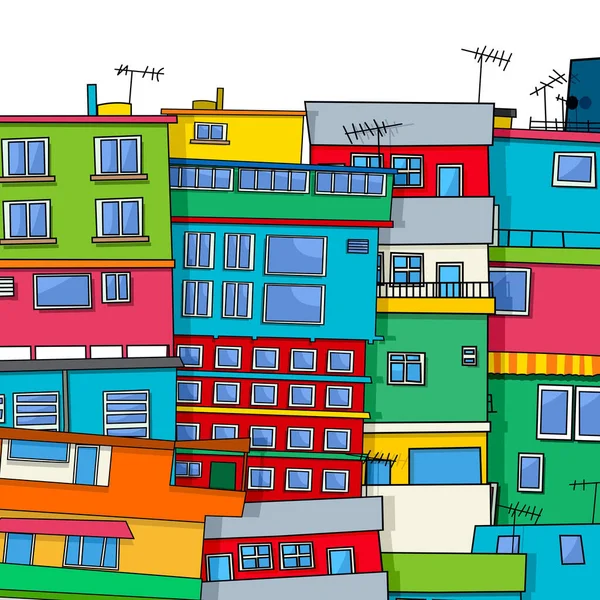 Icône Favela Brésilienne Illustration Vectorielle — Image vectorielle