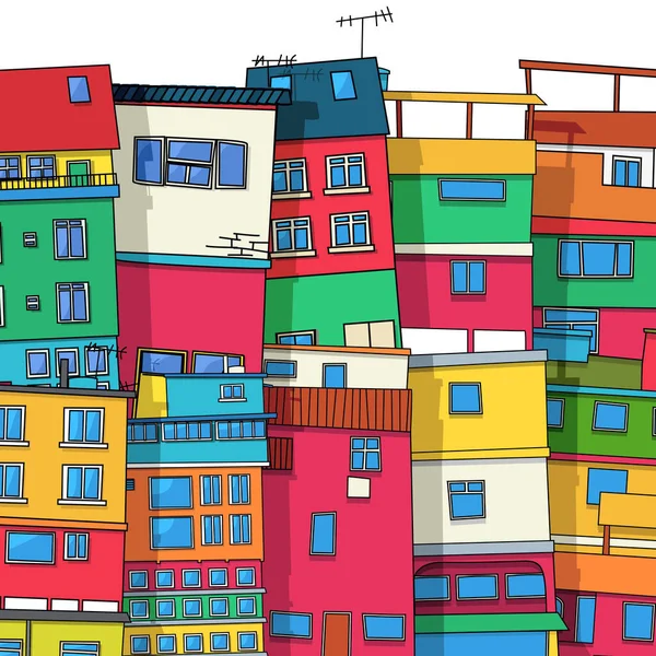 Icône Favela Brésilienne Illustration Vectorielle — Image vectorielle