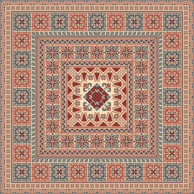 Embroidery Tatreez pattern, Palestinian fashion vector ornament