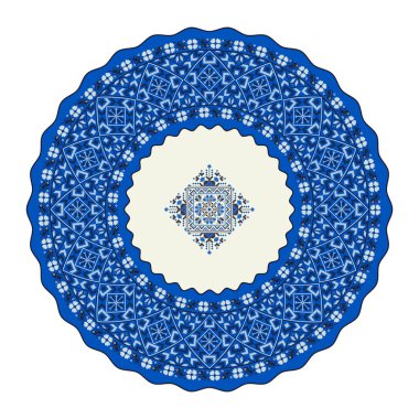 Romen yuvarlak tasarım unsuru, vektör illüstrasyonu