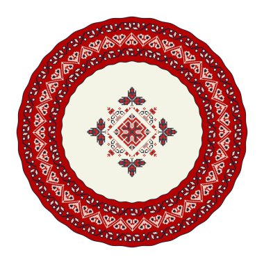 Romen yuvarlak tasarım unsuru, vektör illüstrasyonu