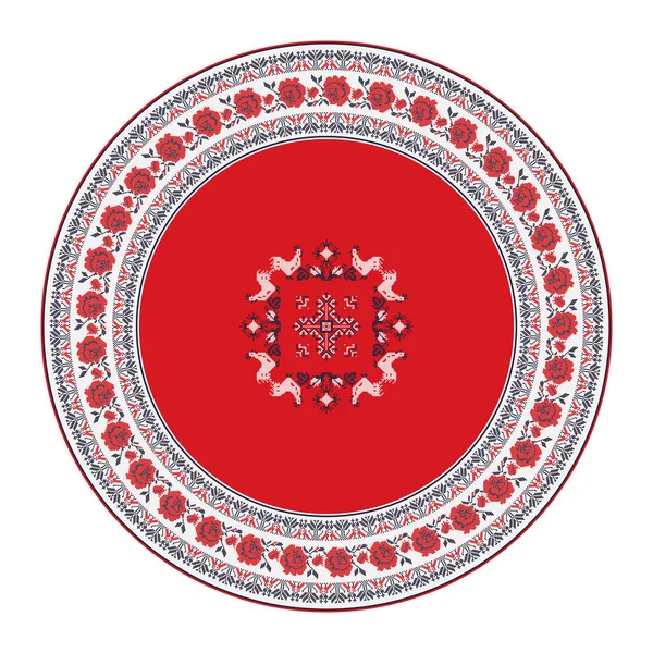 Ukrainian Embroidery Symbol Vector Graphic White Background — Διανυσματικό Αρχείο