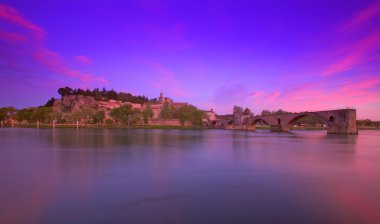 Avignon rhone Nehri'nin provence--dan Fransa