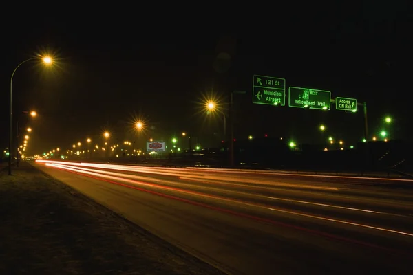 Straße bei Nacht — Stockfoto