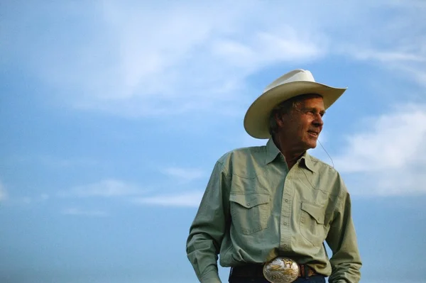 Cowboy on Sky Background — Stock Photo, Image