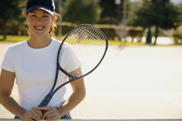 Smiling Tennis Player — Stock Photo, Image