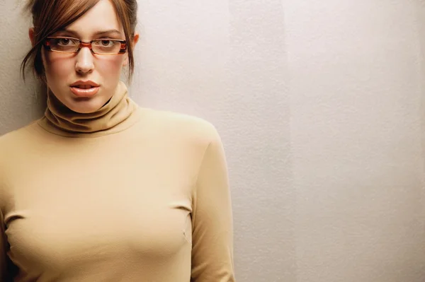 Žena s módní brýle — Stock fotografie