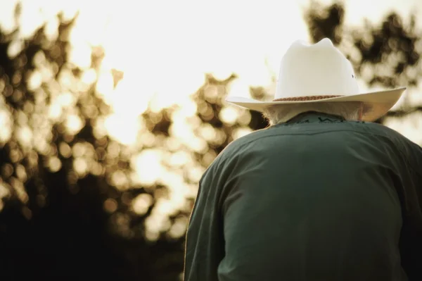 Man met cowboy hoed — Stockfoto