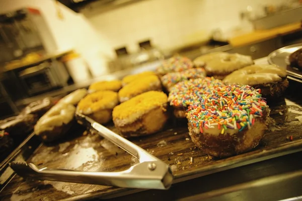 Donuts dans une cafétéria — Photo