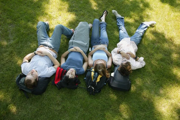 A Group Of Young People Napping — Stock Photo, Image