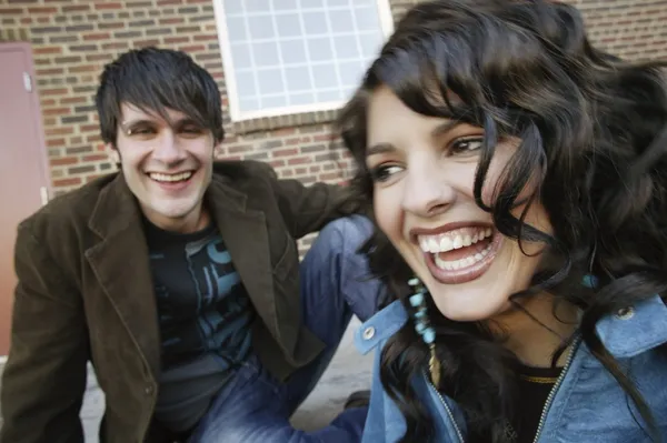 Man And Woman Laughing Together — Stock Photo, Image