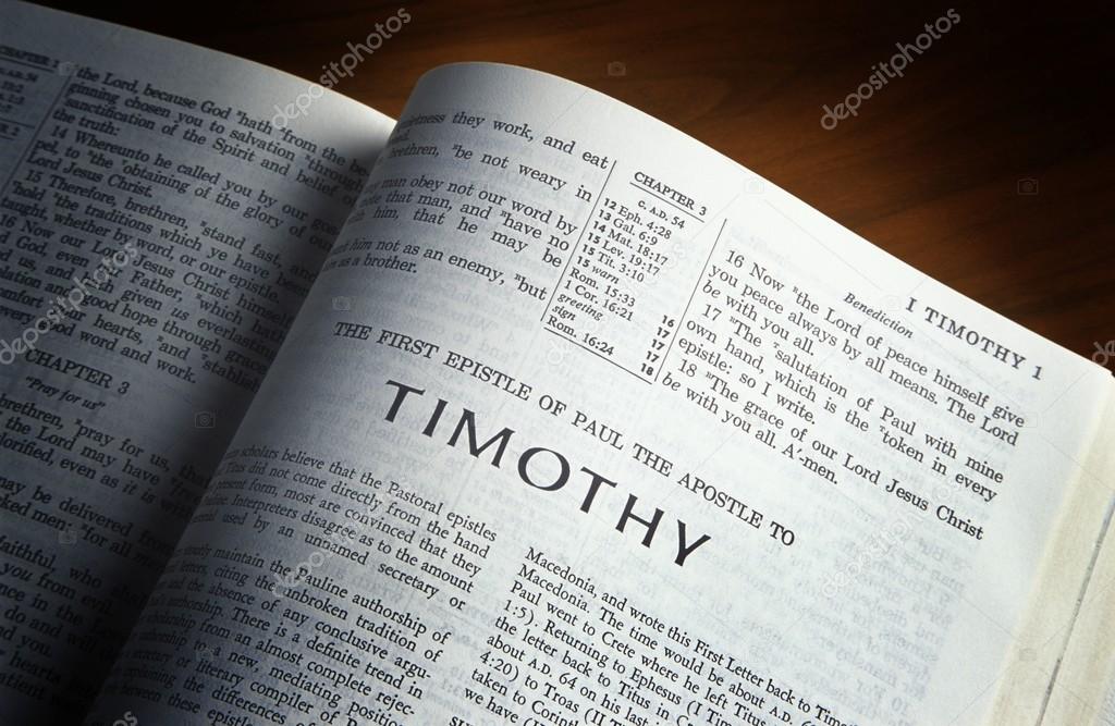 Bible Open To First Timothy