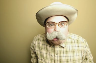 A Man With Moustache clipart
