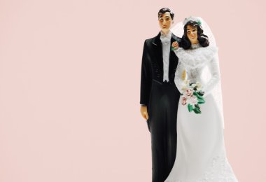 Gelin ve Damat Düğün pastası süsleme