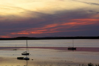 günbatımı üzerinde su büyük genişlik