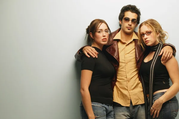 Group With Trendy Glasses — Stock Photo, Image