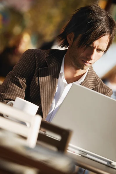 Businessman At Computer — Stock Photo, Image