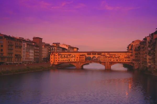 Ponte vecchio florence Toscane Italië — Stockfoto