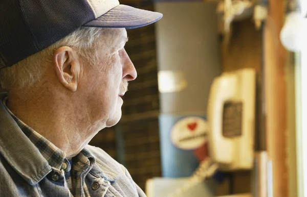 Senior With Hat — Stock Photo, Image