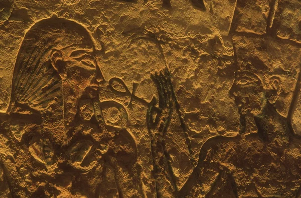 Oeuvre d'art dans le temple d'Abu Simbel en Egypte — Photo