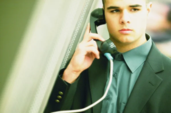 Business Man On Telephone — Fotografie, imagine de stoc