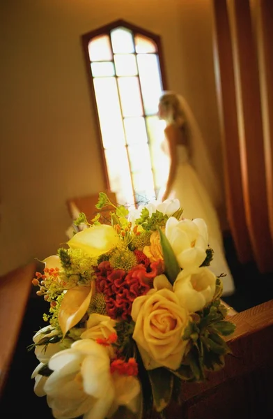 Bride Watches And Waits — Stock Photo, Image