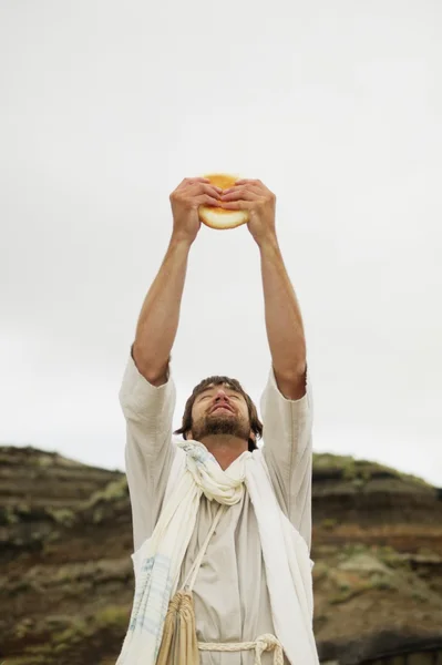 Jesus quebra o pão — Fotografia de Stock