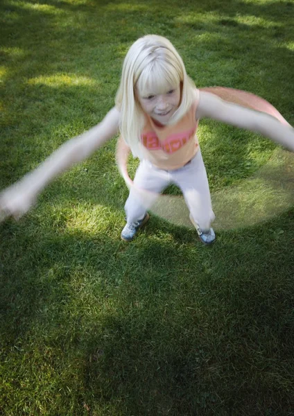 Child Plays With Hoop — Stock Photo, Image