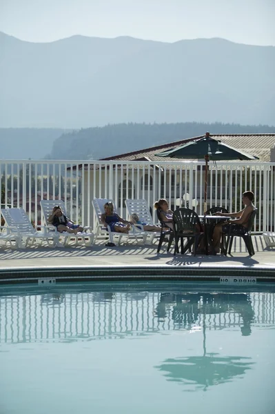 Piscina con Vista — Foto Stock