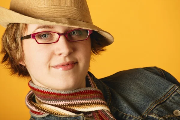 Woman With A Hat — Stock Photo, Image