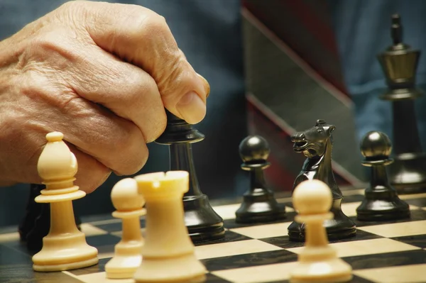 Bermain A Game Of Chess — Stok Foto