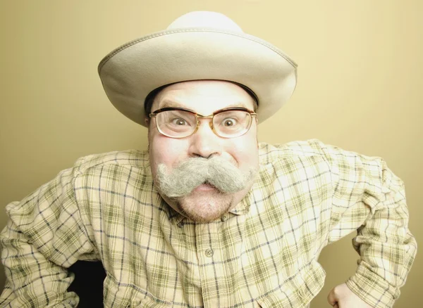 Un uomo con i baffi — Foto Stock