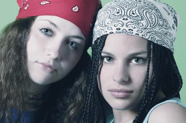 Deux filles avec Bandannas — Photo