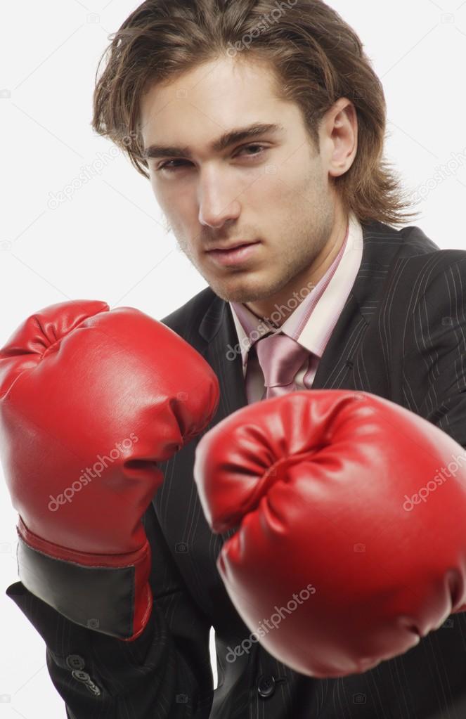 Businessman With Boxing Gloves