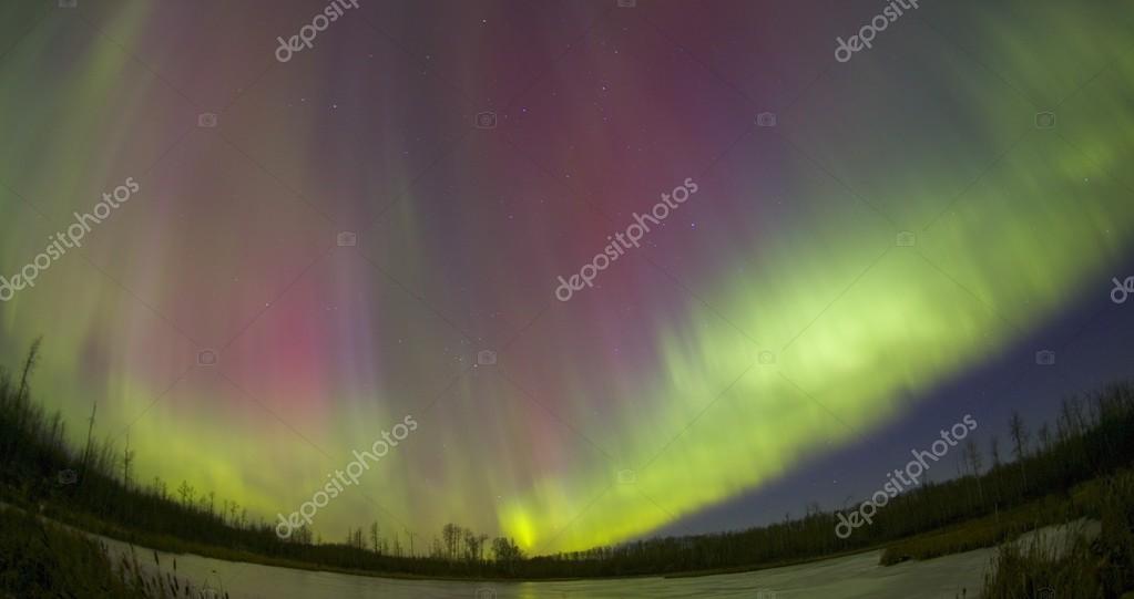 Northern Lights, Edmonton, Alberta, Canada — Stock Photo