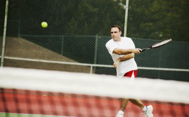 bir tenis oyunu