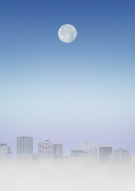 binalar üzerinde moon