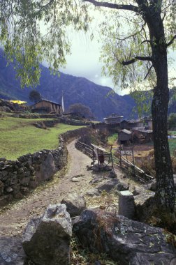 dağlık bölgede kırsal manzara