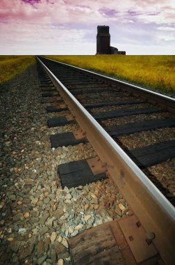 tren yolu ile tahıl Asansör