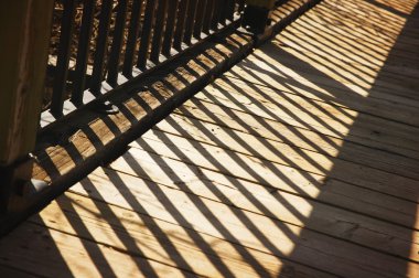 Shadow Of Wooden Railing clipart