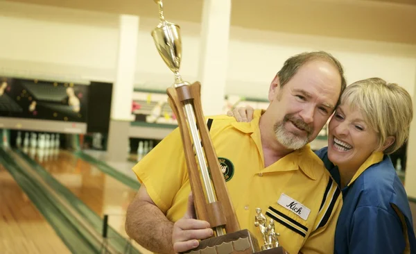 We Won The Trophy — Stock Photo, Image