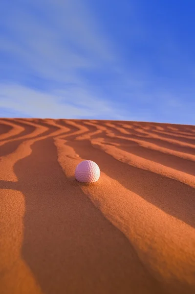 Golf Ball On Sand Dune Great Sand Hills Scettro Saskatchewan Canada — Foto Stock