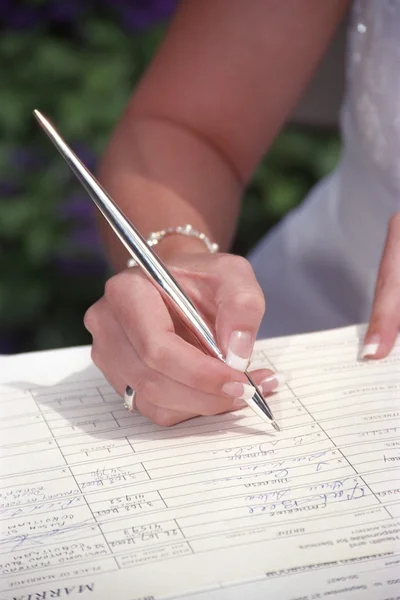 Registro di canto sposa — Foto Stock